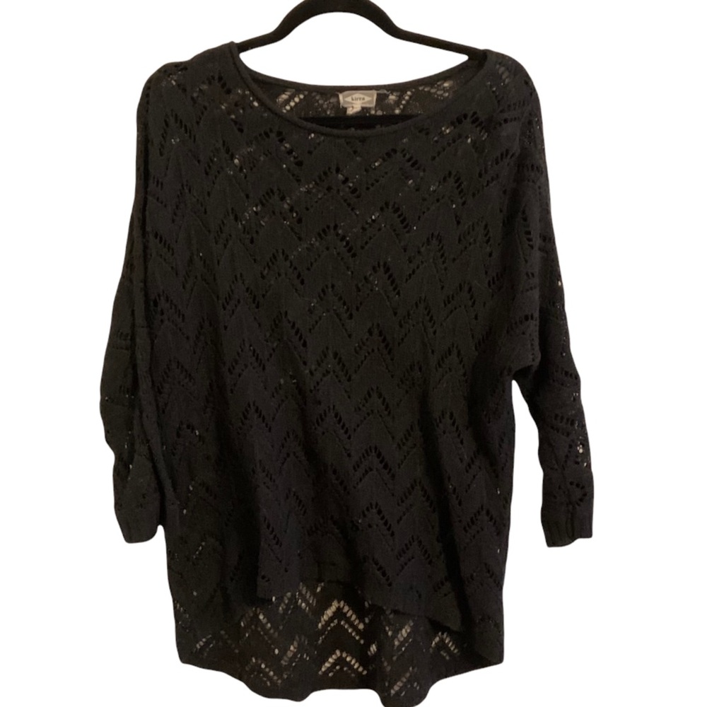 High low hem chevron open knit sweater!